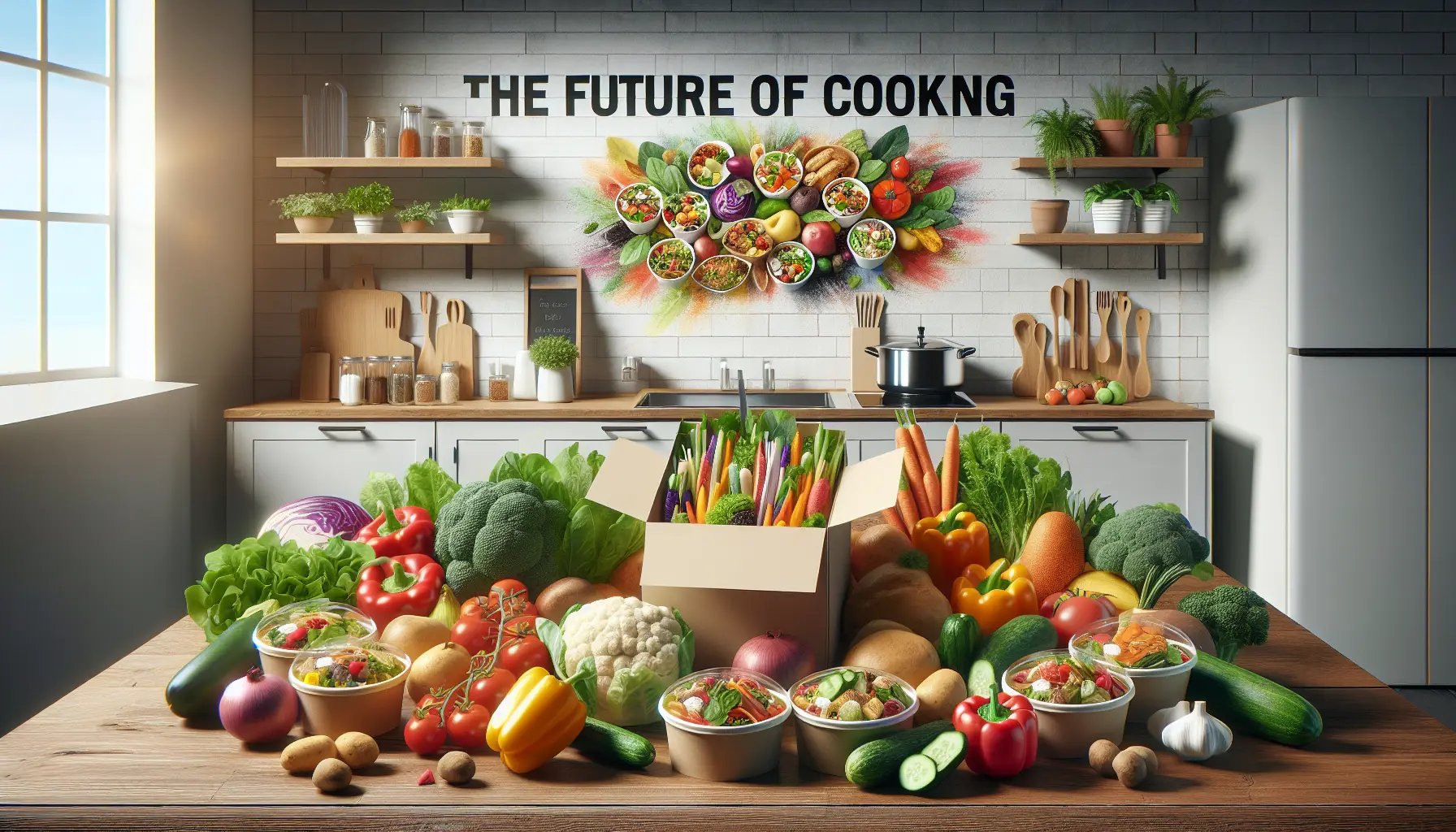 Un piatto colorato di insalata con ingredienti freschi e stagionali, rappresentante il concetto di fast food sano.