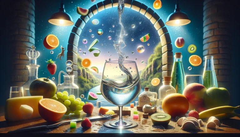 Un bicchiere d'acqua fresco sul tavolo con limoni e menta