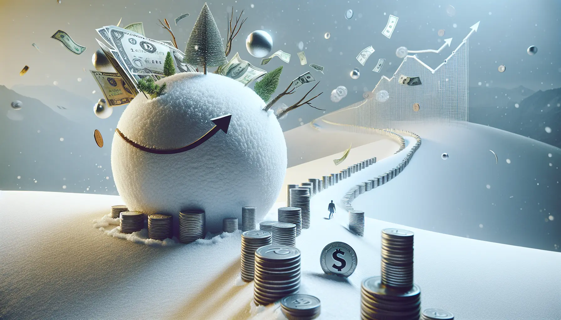 Un'immagine che rappresenta il concetto di liberarsi dai debiti, con simboli di libertà e crescita finanziaria.