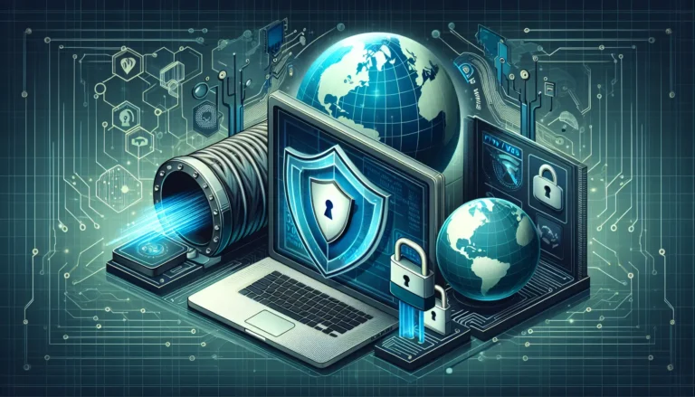 Un utente che utilizza un computer portatile in un ambiente urbano, evidenziando la necessità della sicurezza online e della privacy.