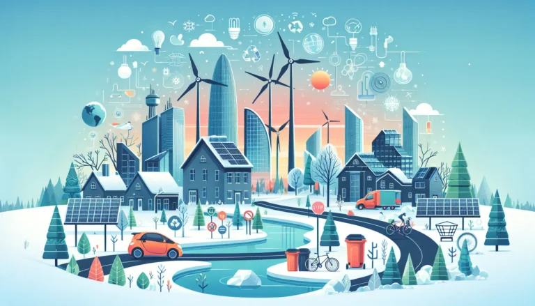 Un'immagine che rappresenta l'uso di tecnologie sostenibili per la conservazione delle risorse nel contesto del cambiamento climatico.