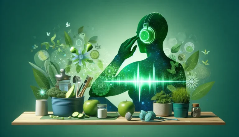 Una persona in meditazione in un ambiente naturale, rappresentante il concetto di ascoltare il proprio corpo per il benessere.