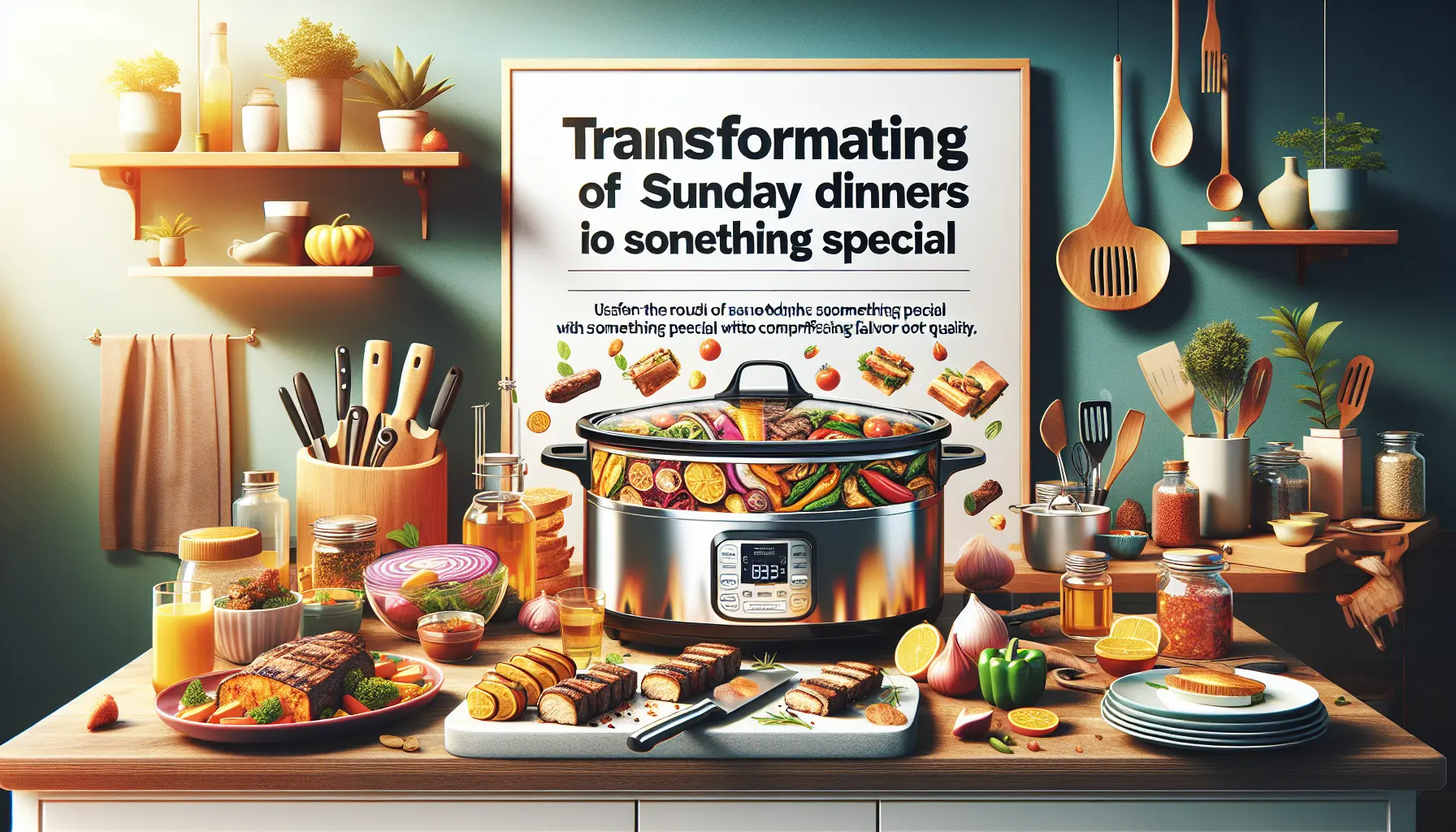 Una tavola apparecchiata con piatti gustosi e colorati, pronti per la cena della domenica.