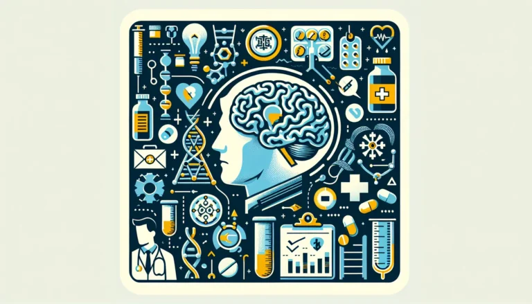 Illustrazione che rappresenta una persona che affronta i sintomi della Sindrome di Tourette, evidenziando i tic motori e vocali.