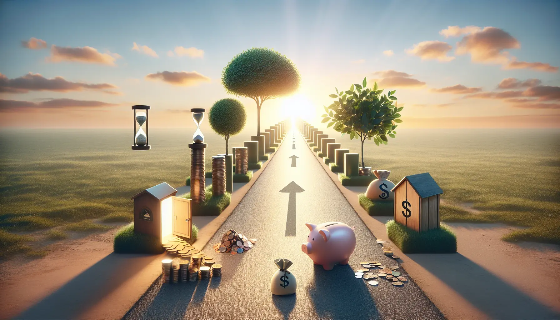 Una persona che pianifica il proprio futuro finanziario con grafici e note in un ambiente luminoso e ispirante.