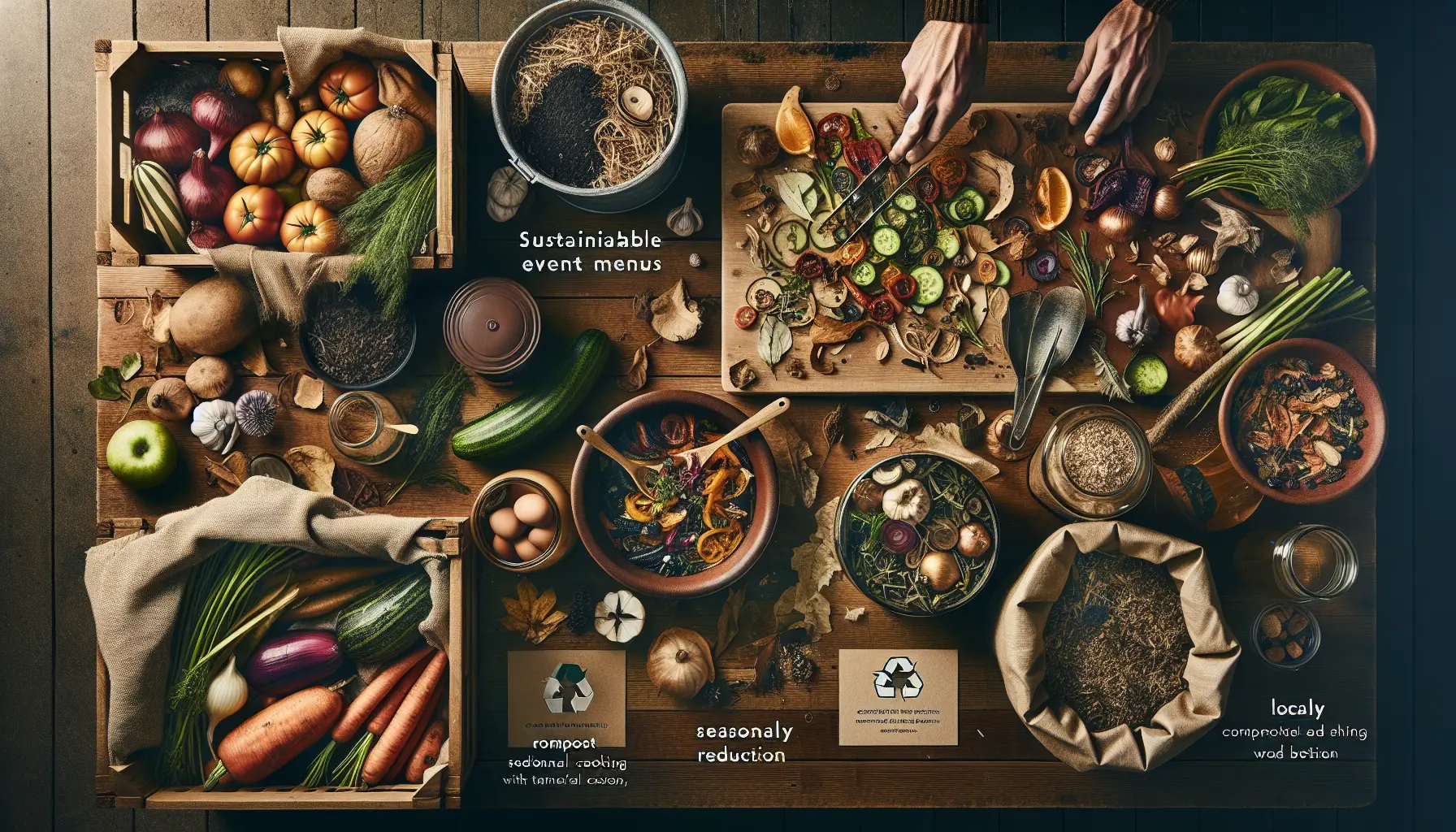 Un tavolo imbandito con piatti di cucina tradizionale e ingredienti freschi di stagione.