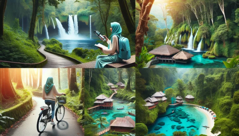 Un sentiero naturale immerso nella foresta, simbolo di un viaggio sostenibile e rispettoso dell'ambiente.