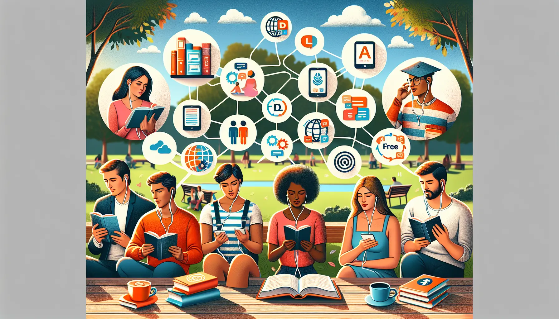 Studente che studia una nuova lingua utilizzando risorse online e materiali didattici.