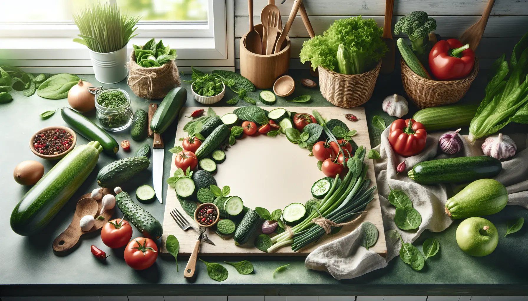 Un piatto colorato di verdure fresche e ingredienti stagionali