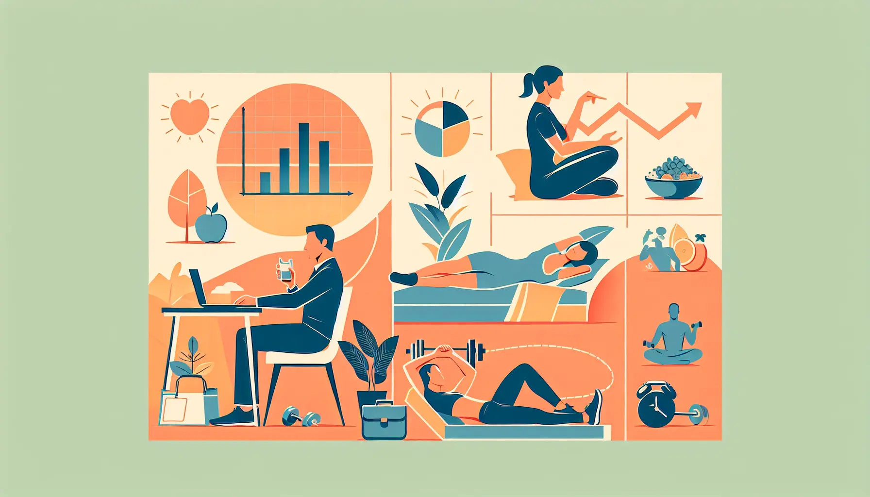 Una famiglia che pratica attività fisica all'aperto, godendo di un momento di relax e benessere insieme.