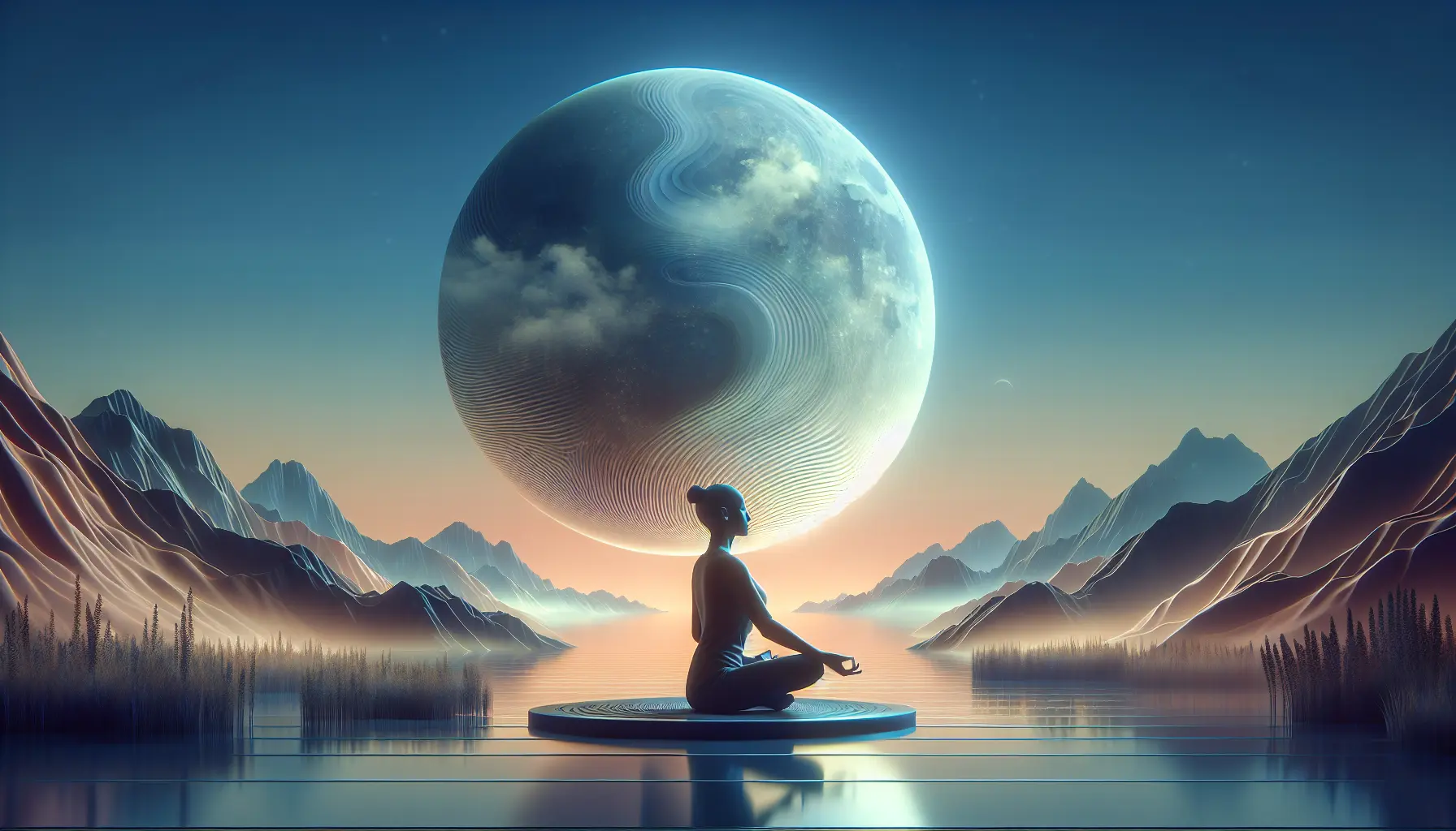 Una persona che pratica tecniche di respirazione in un ambiente tranquillo