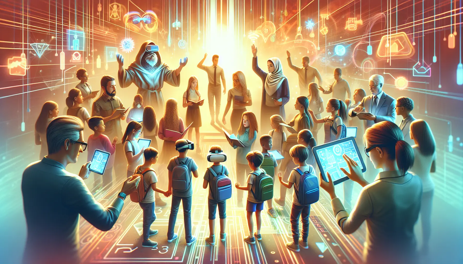 Studente che utilizza un computer per apprendere competenze trasversali, circondato da strumenti digitali.