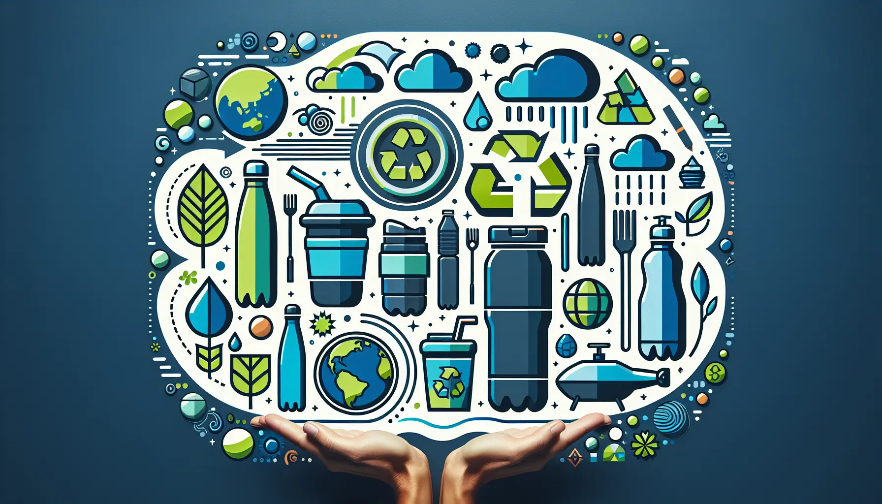 Immagine di prodotti eco-friendly e riduzione della plastica nella vita quotidiana