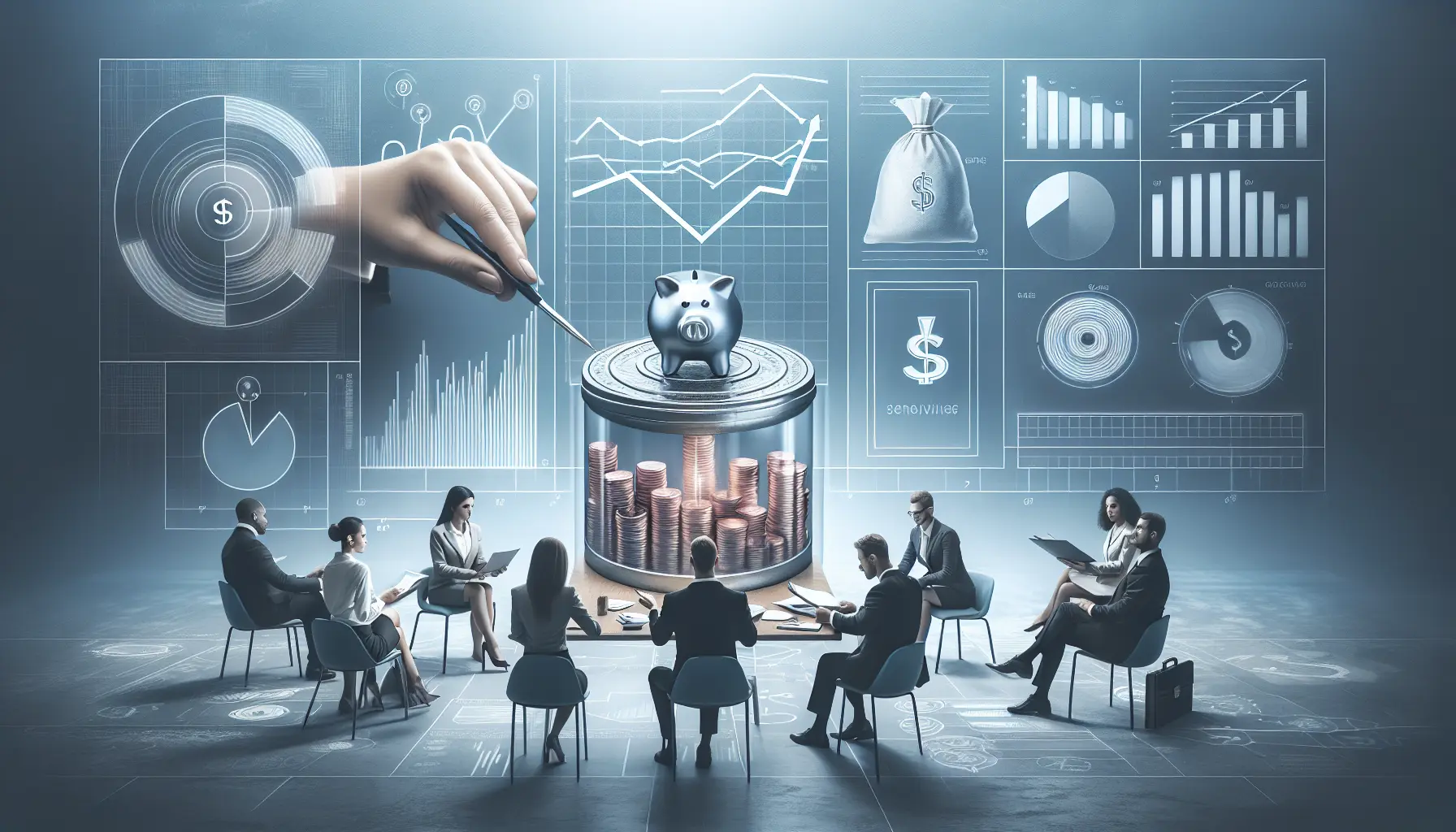 Professionista che pianifica il proprio budget e risparmia per il futuro