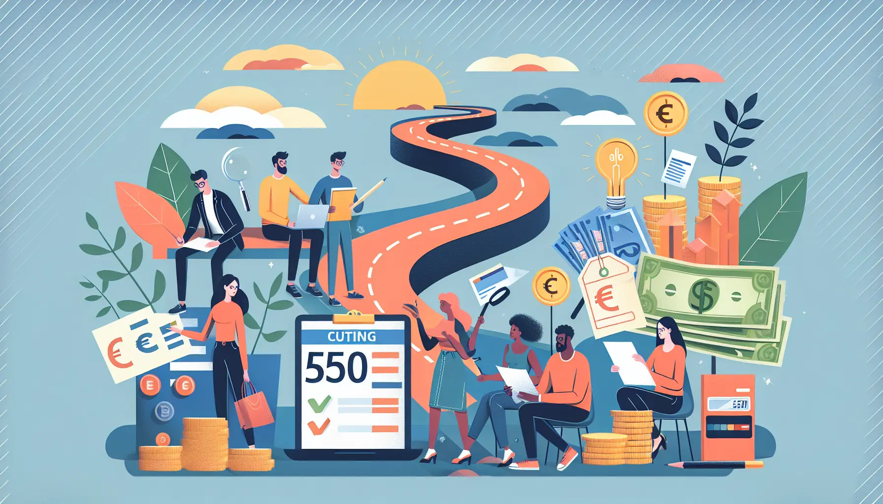 Un giovane che analizza le sue spese con un computer e un taccuino, riflettendo sul risparmio e sulla pianificazione finanziaria.