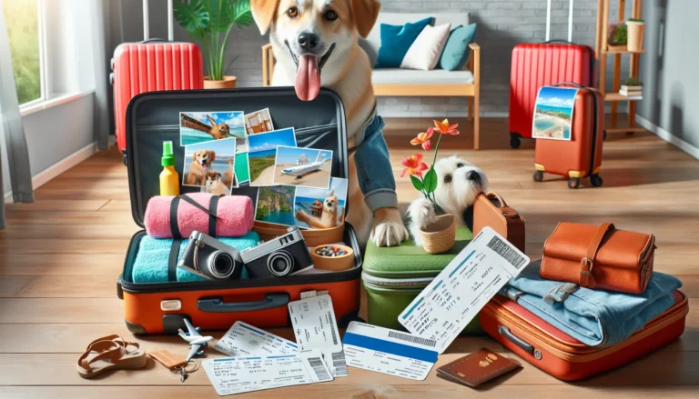 Un cane felice che viaggia in auto con la testa fuori dal finestrino, godendosi il vento e la libertà.