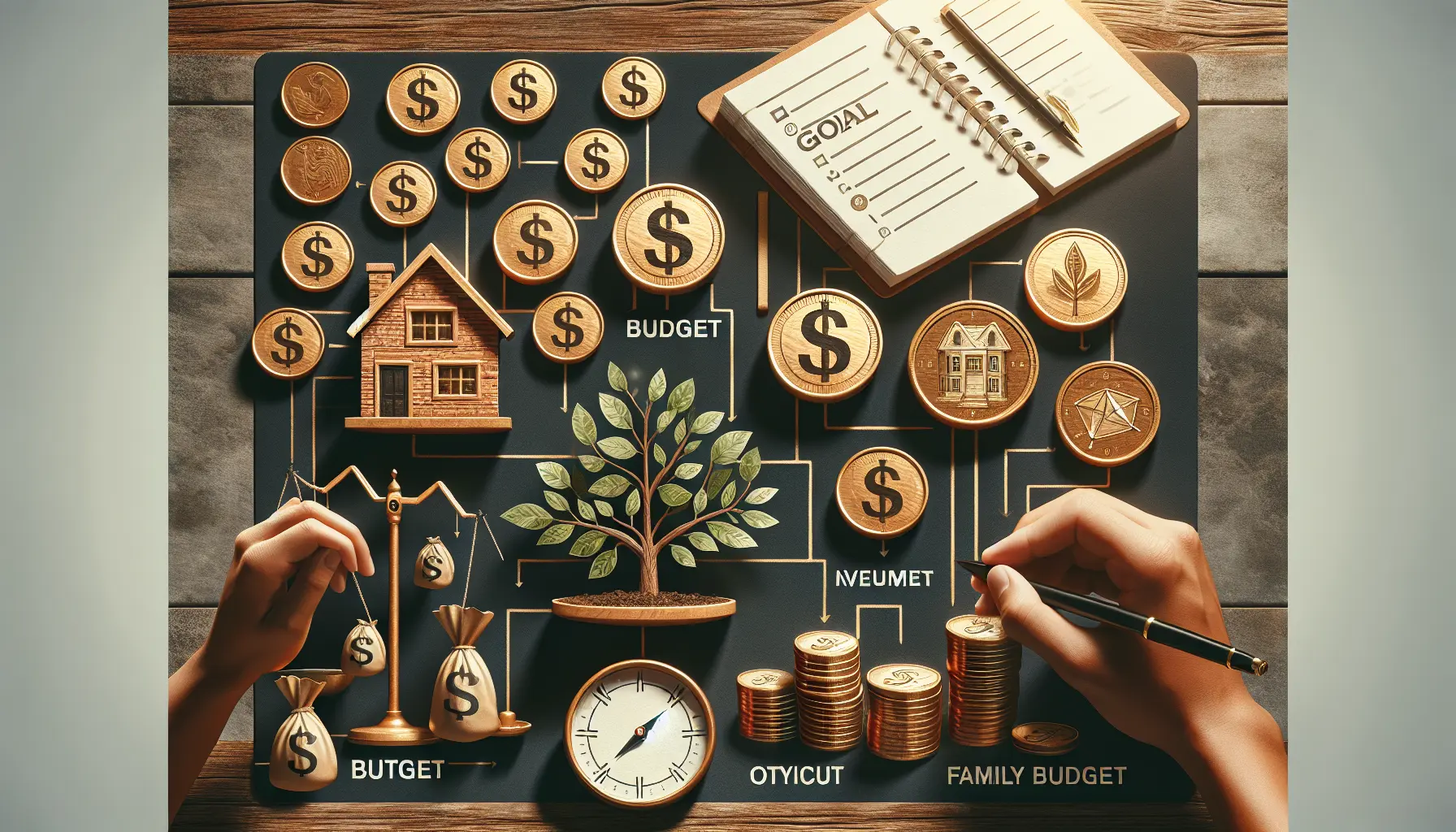 Persone che discutono strategie finanziarie in un ambiente familiare