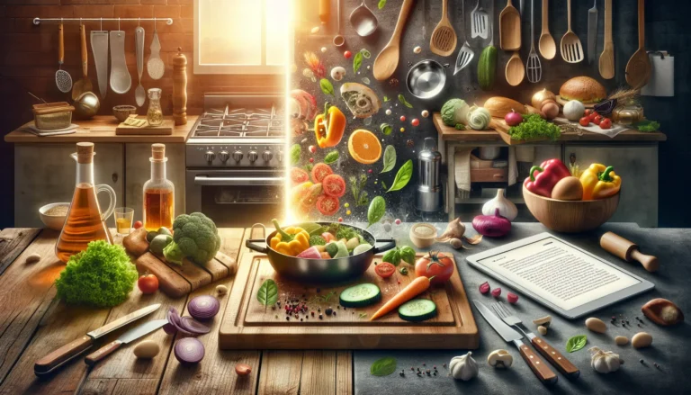 Un tavolo imbandito con piatti tradizionali e moderni, simbolo dell'incontro tra cucina tradizionale e innovazione.