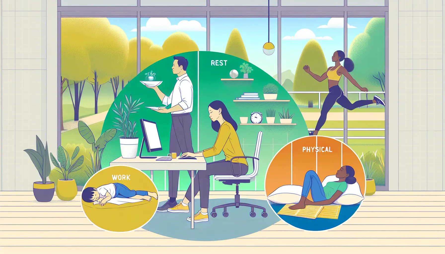 Una famiglia che pratica attività fisica insieme in un parco, simbolo di uno stile di vita sano e equilibrato.