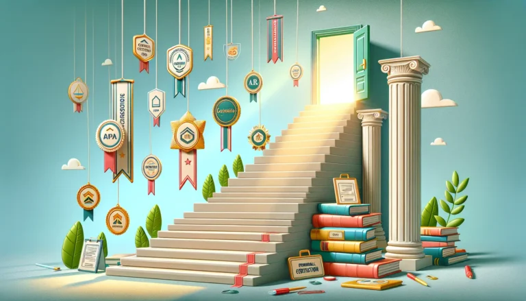 Un professionista che riceve una certificazione, simbolo di crescita e competenza nel mondo del lavoro.