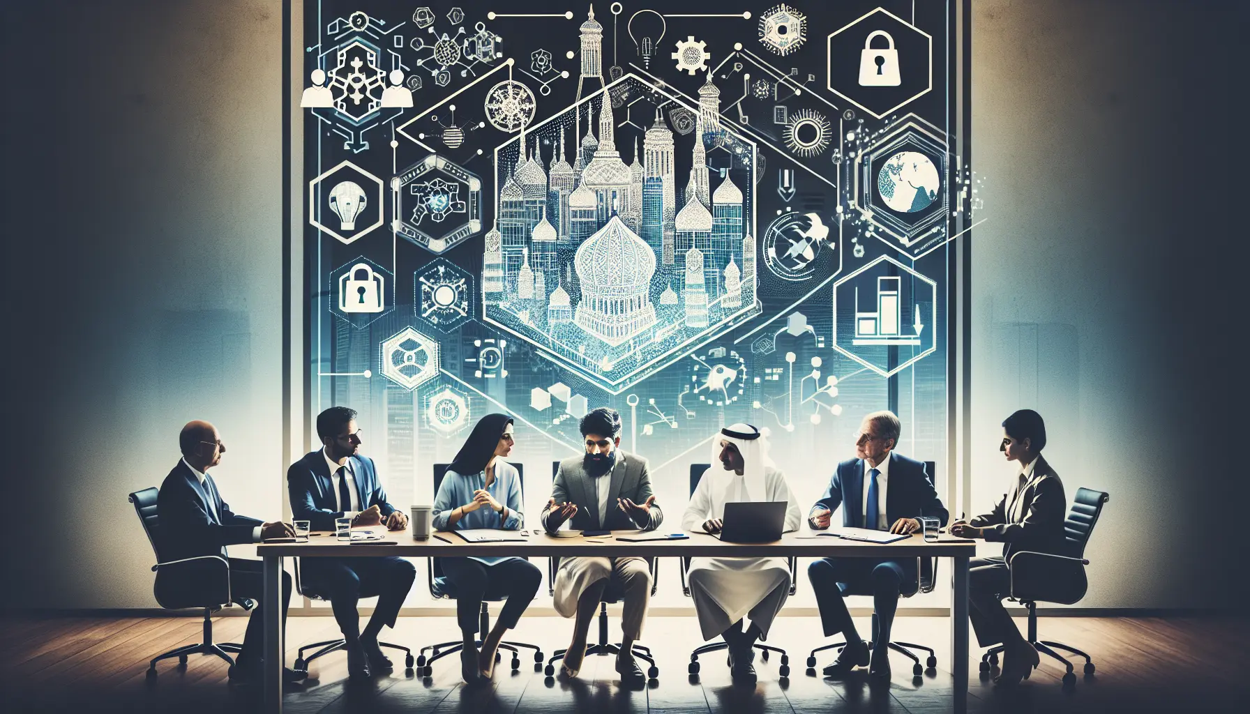 Rappresentazione visiva di una partnership pubblico-privato nel settore tecnologico, con elementi che simboleggiano collaborazione e innovazione.