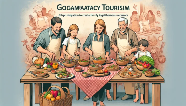 Un tavolo imbandito con piatti tipici e ingredienti freschi, rappresentando l'influenza del turismo gastronomico sulle tradizioni locali.