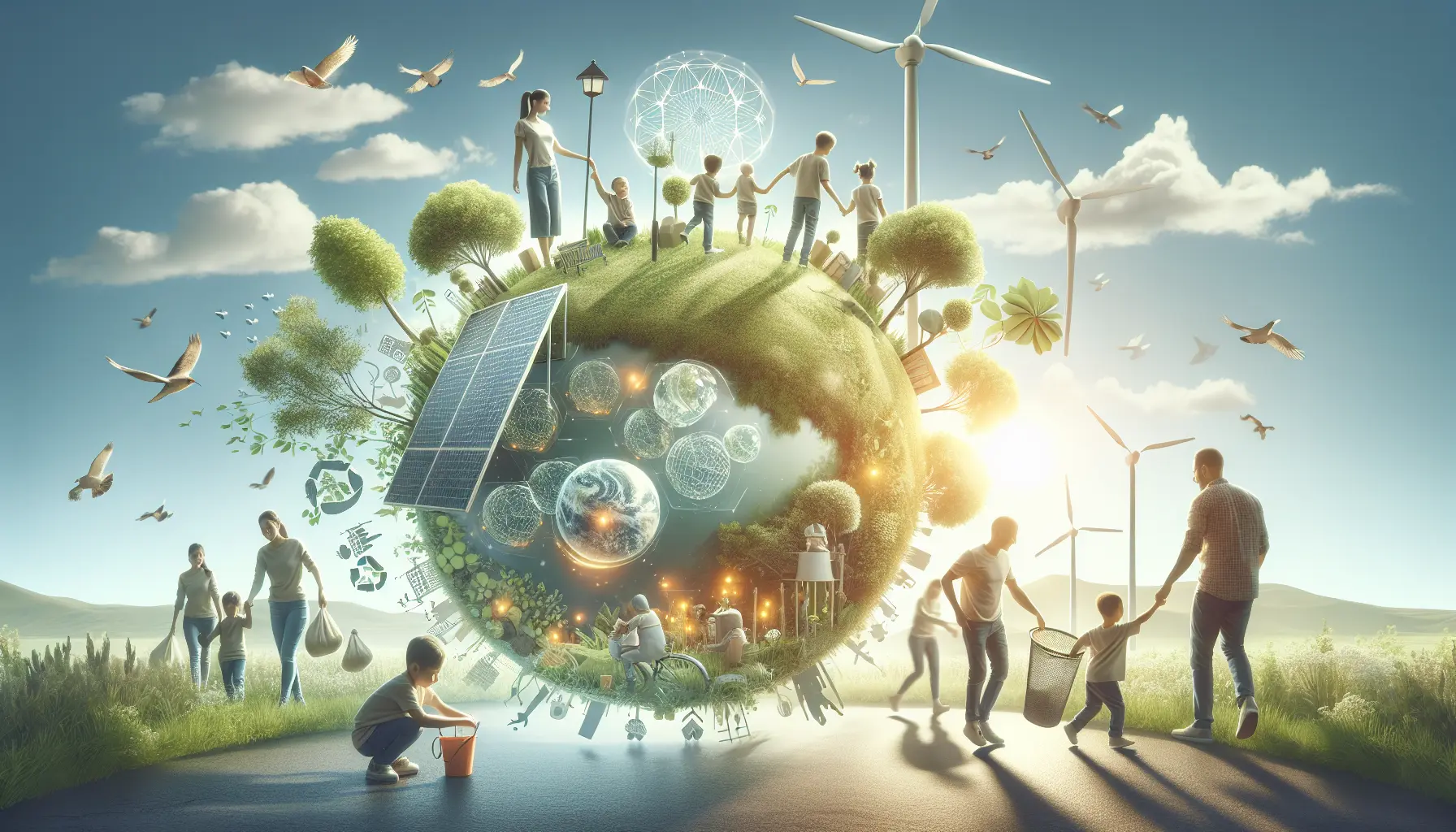 Giovani studenti partecipano a un laboratorio pratico sulle energie rinnovabili, costruendo modelli di pannelli solari.