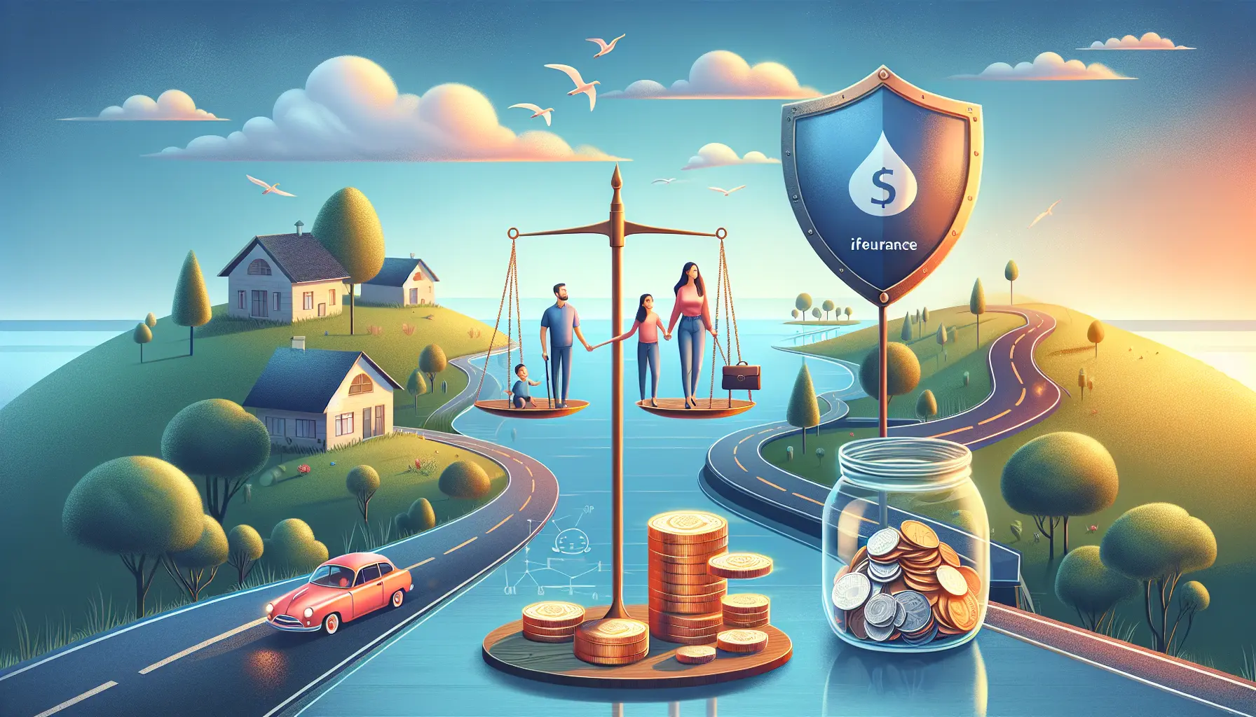 Una famiglia felice che discute di finanza personale in un ambiente sereno