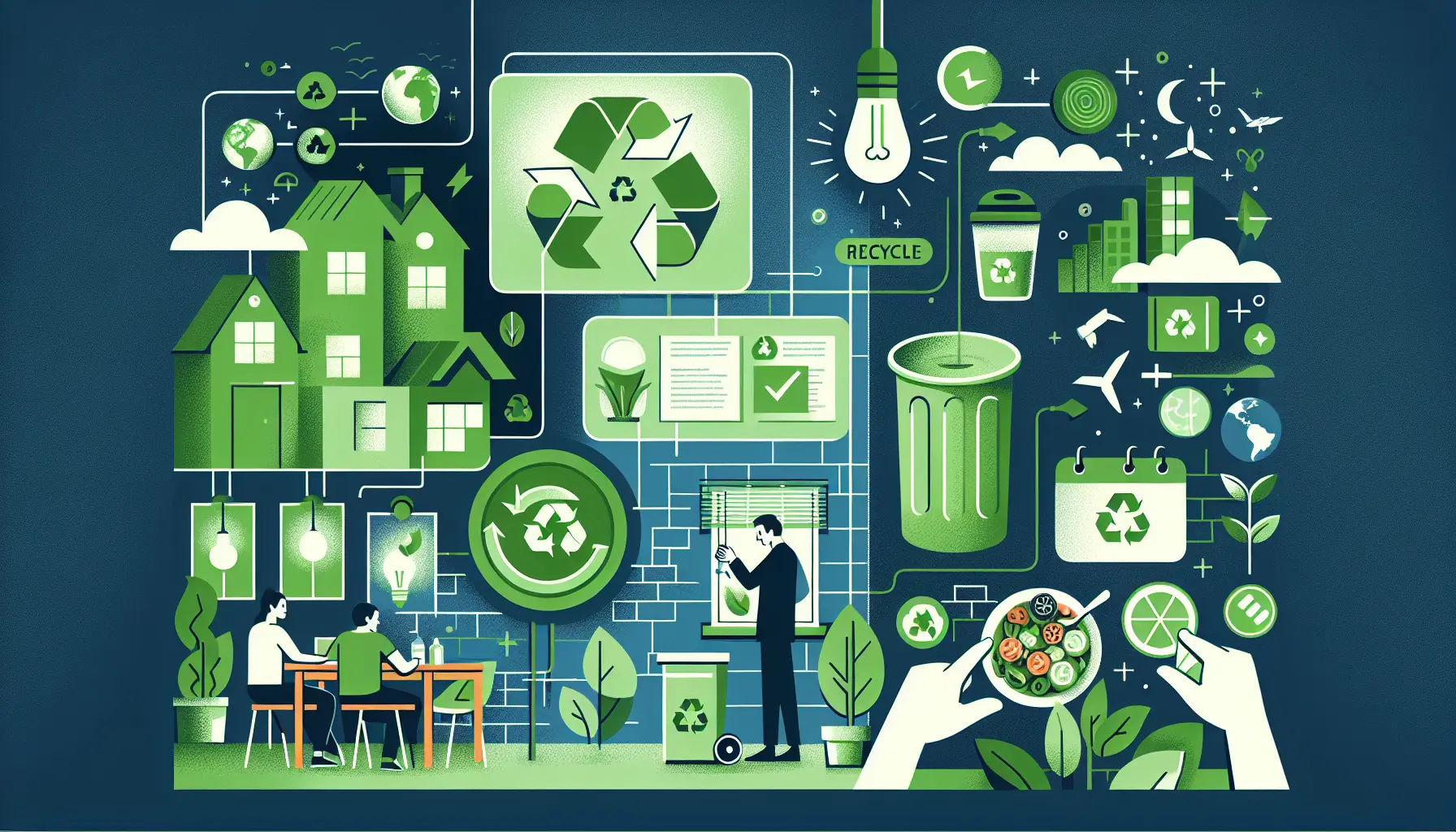 Famiglia che partecipa a un'attività di pulizia ecologica in un parco, sottolineando l'importanza della sostenibilità e delle piccole scelte quotidiane.