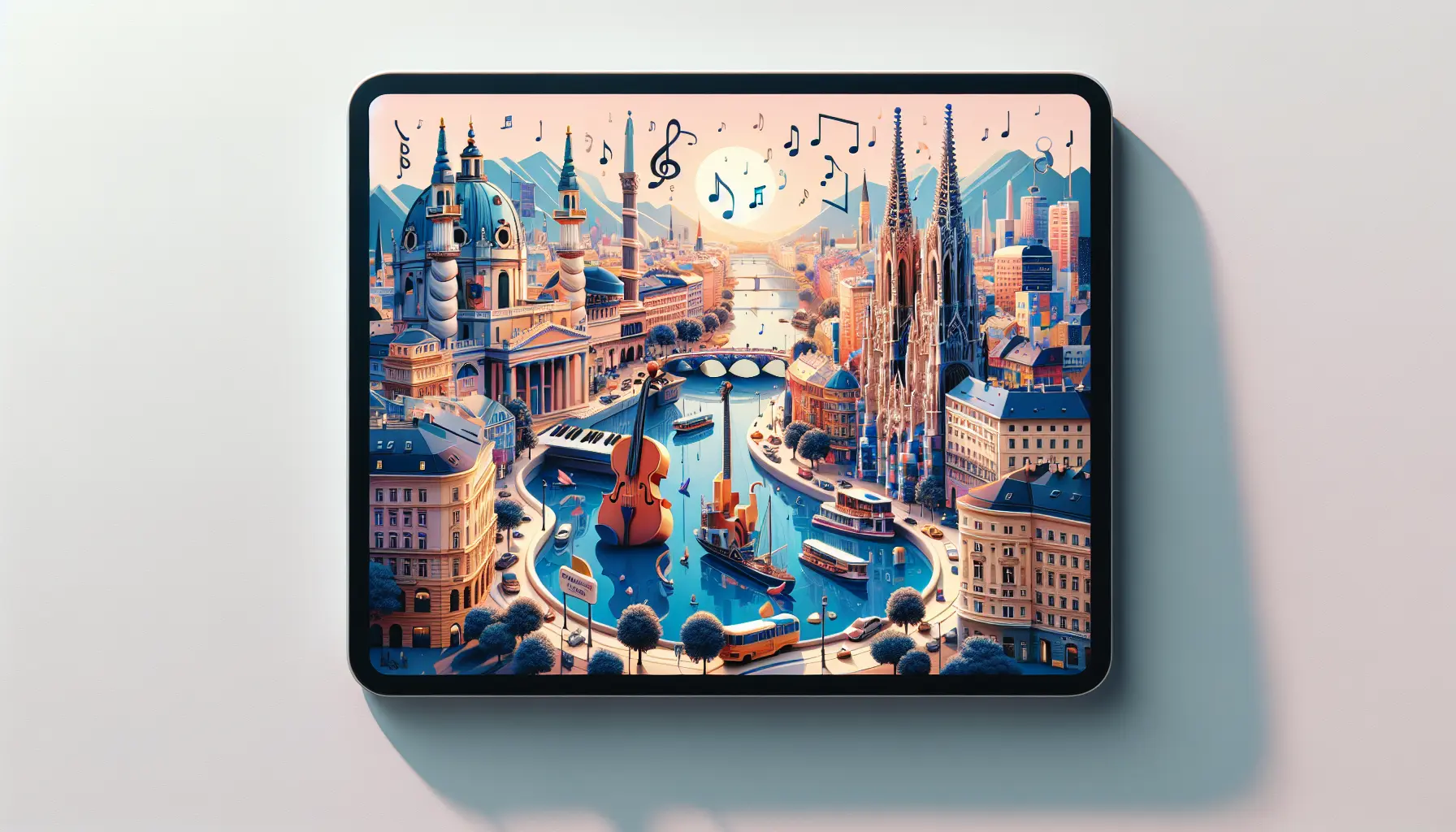 Un gruppo di musicisti suonano in strada a New Orleans, con il sole che splende e turisti che si fermano ad ascoltare.