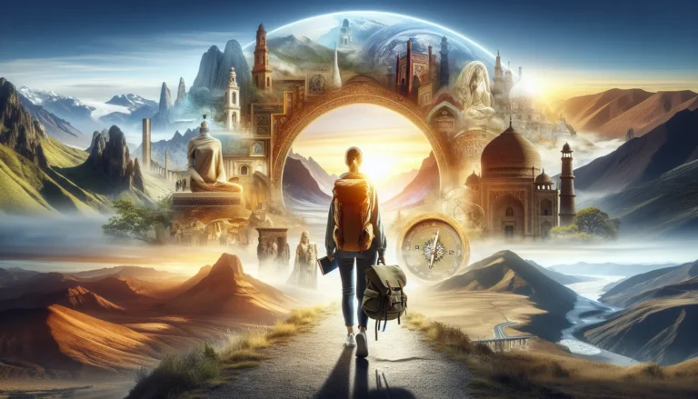 Un gruppo di studenti universitari che esplora una città storica, immersi in una nuova cultura.