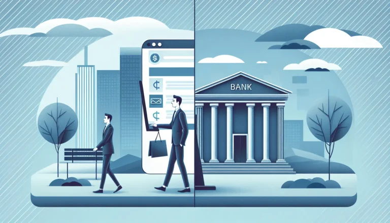 Un giovane che gestisce le proprie finanze online con un laptop