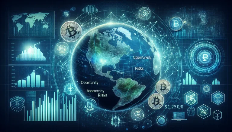 Rappresentazione grafica delle criptovalute emergenti con simboli e grafici in un contesto finanziario