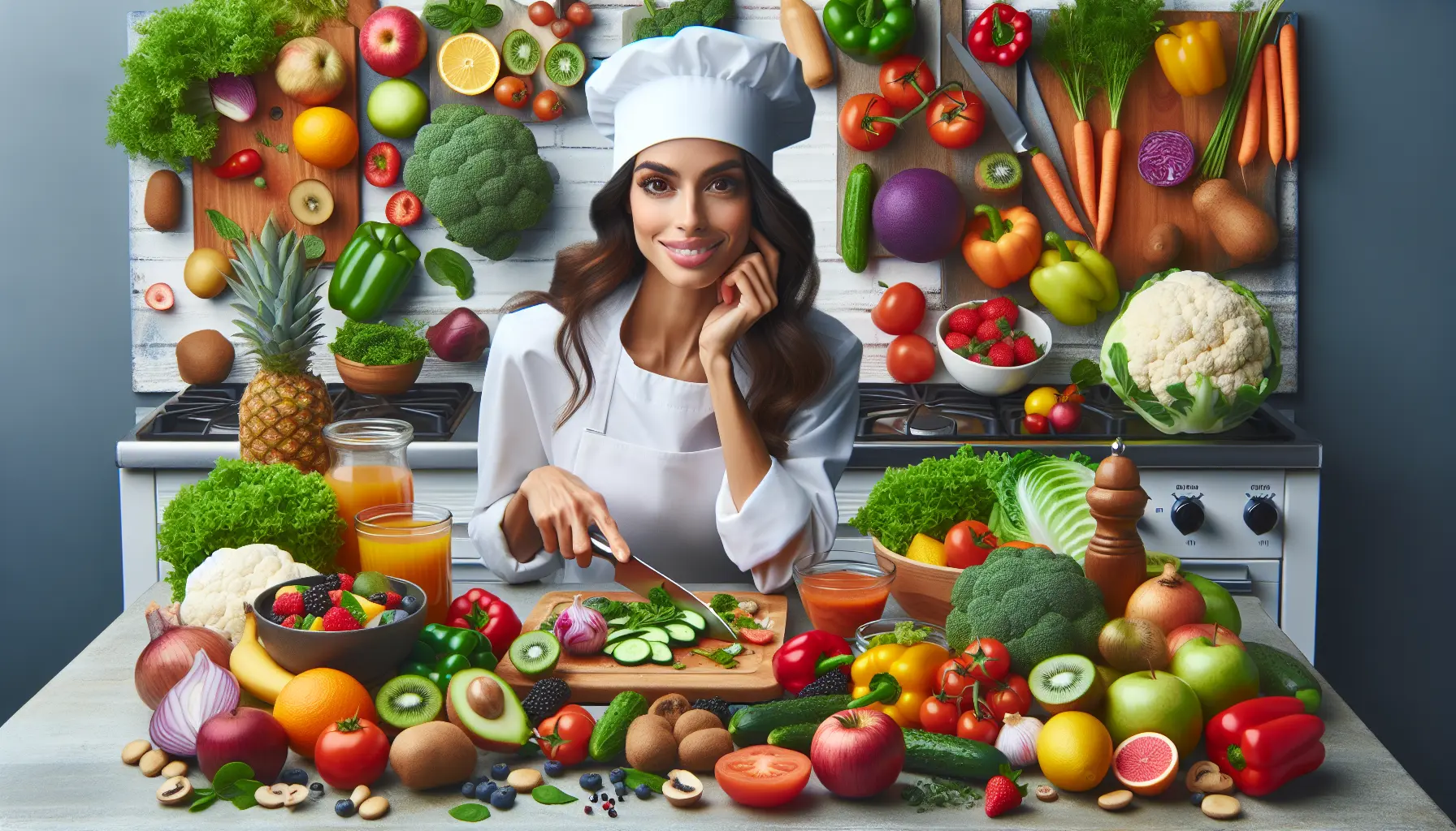 Un piatto colorato di insalata fresca con asparagi, ravanelli e pomodori, rappresentante la cucina senza cottura.