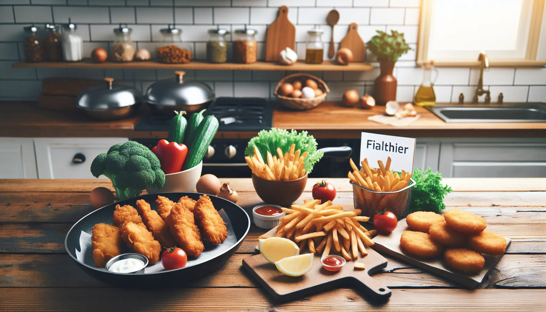 Un piatto di verdure fritte croccanti e colorate, servite su un tavolo rustico.