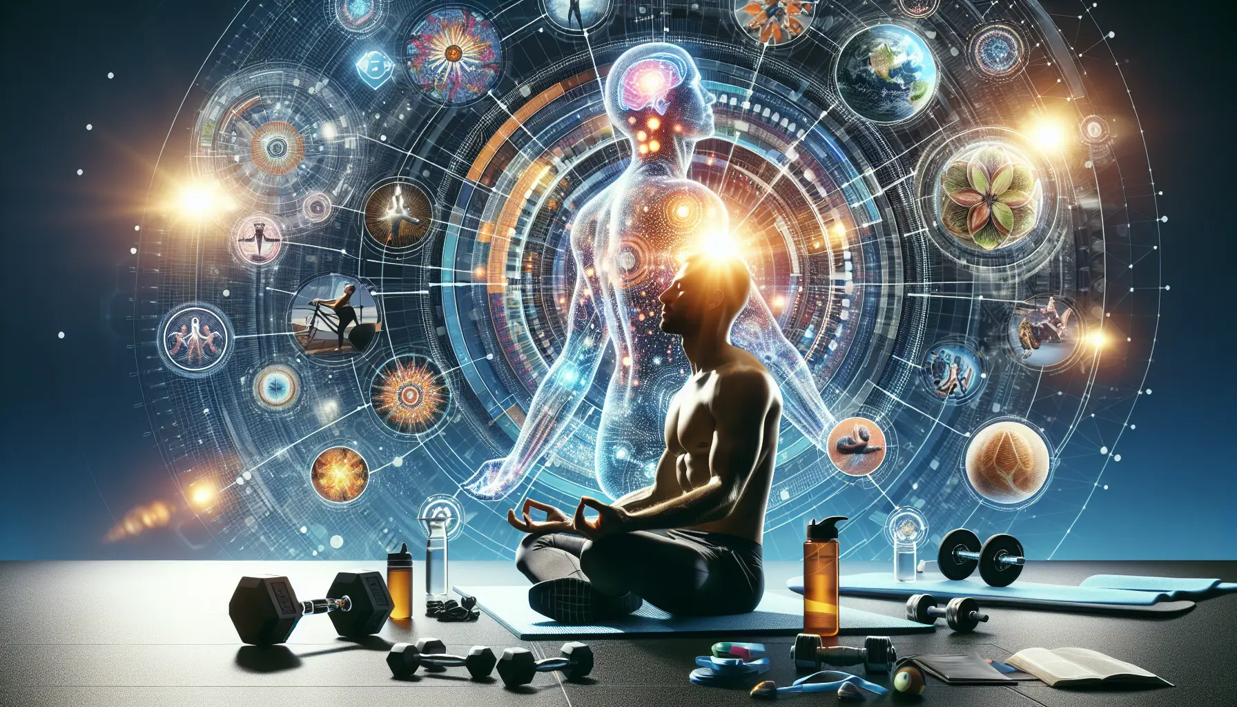 Immagine di una persona che pratica yoga in un ambiente tranquillo, simbolo di consapevolezza nel fitness