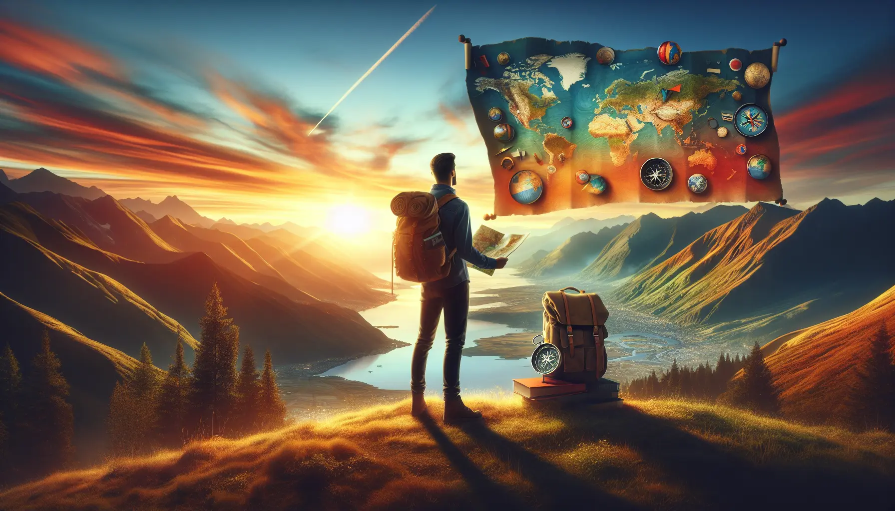 Un giovane viaggiatore che esplora un mercato locale, immerso nella cultura e nelle tradizioni del luogo.