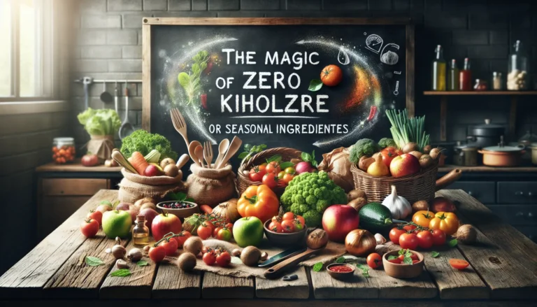 Un piatto colorato realizzato con ingredienti freschi e stagionali, allestito artisticamente su un tavolo di legno.