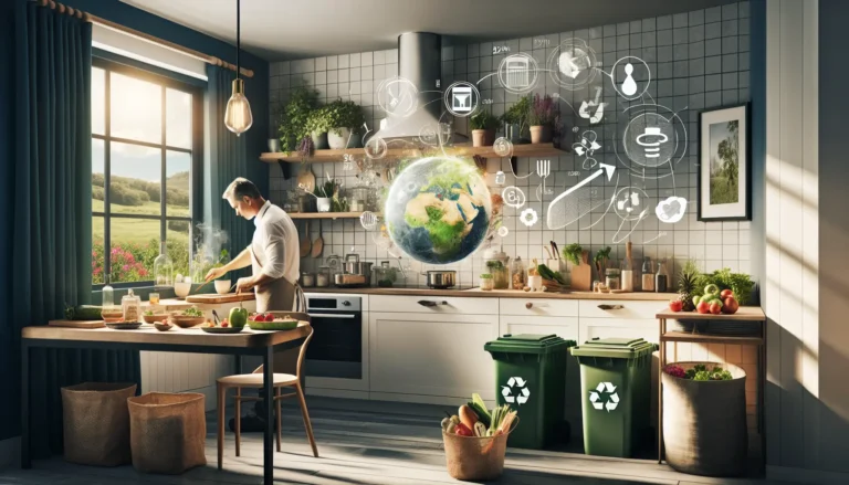 Un piatto di insalata fresca con ingredienti locali e colorati, rappresentante la cucina sostenibile.