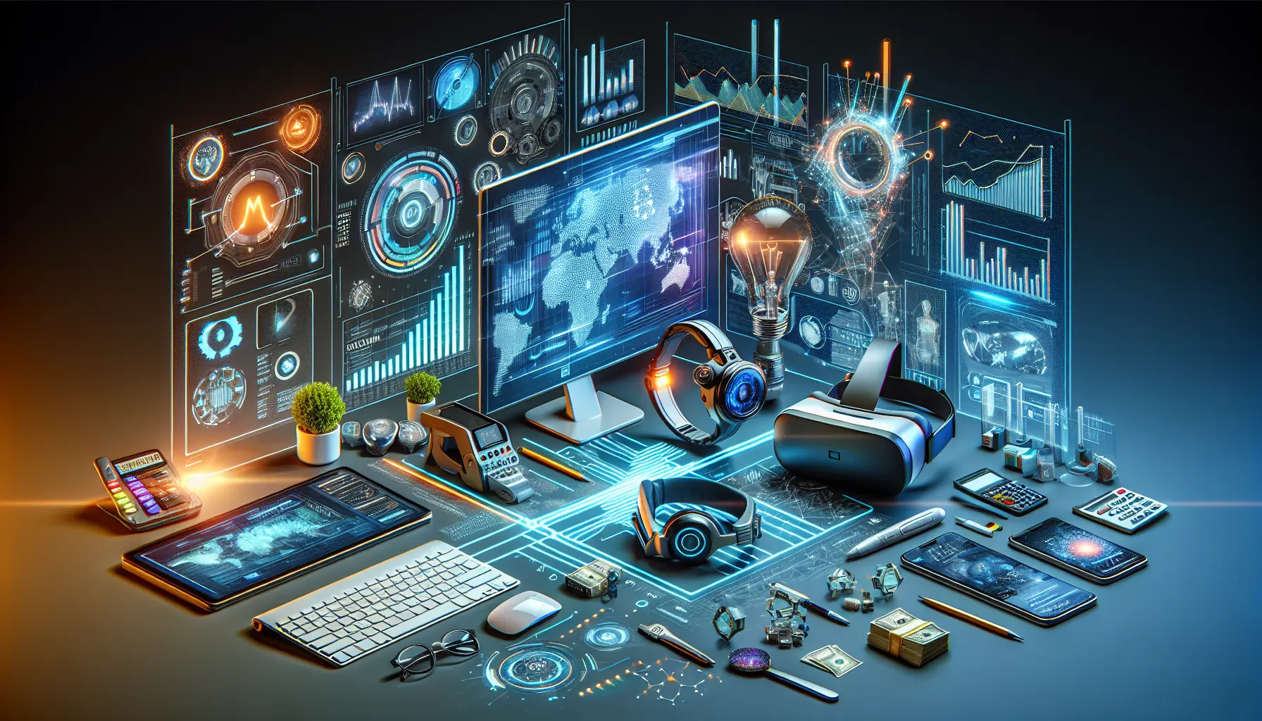 Un'illustrazione che rappresenta l'apprendimento automatico e la sua applicazione in vari settori.