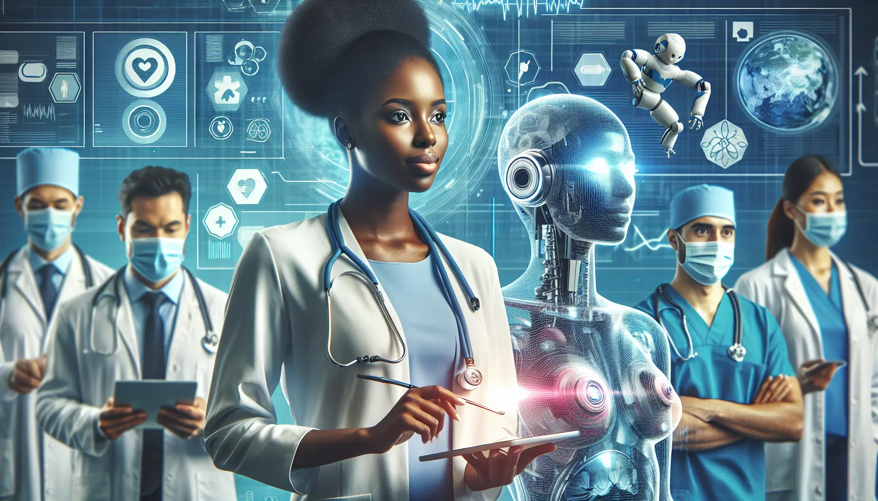 Un chirurgo utilizza un robot chirurgico durante un intervento, rappresentando l'innovazione tecnologica in medicina.