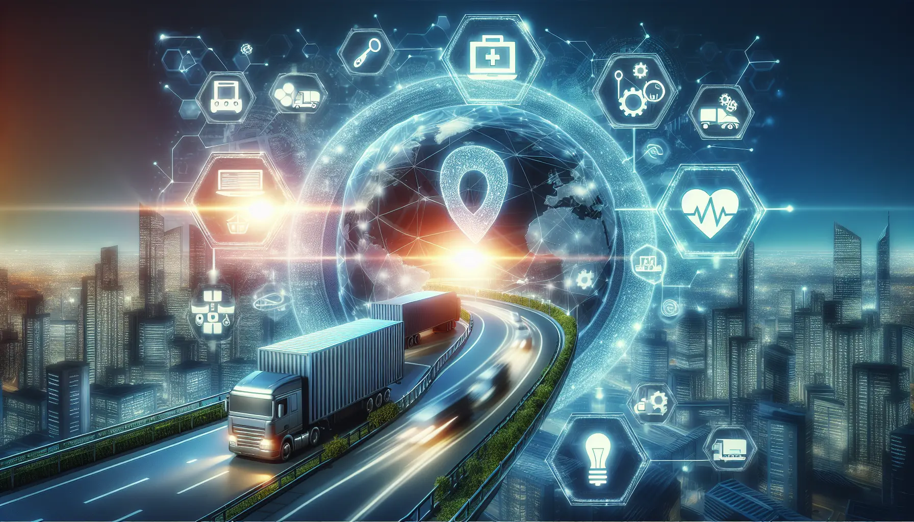 Rappresentazione visiva della tecnologia blockchain che trasforma vari settori industriali.