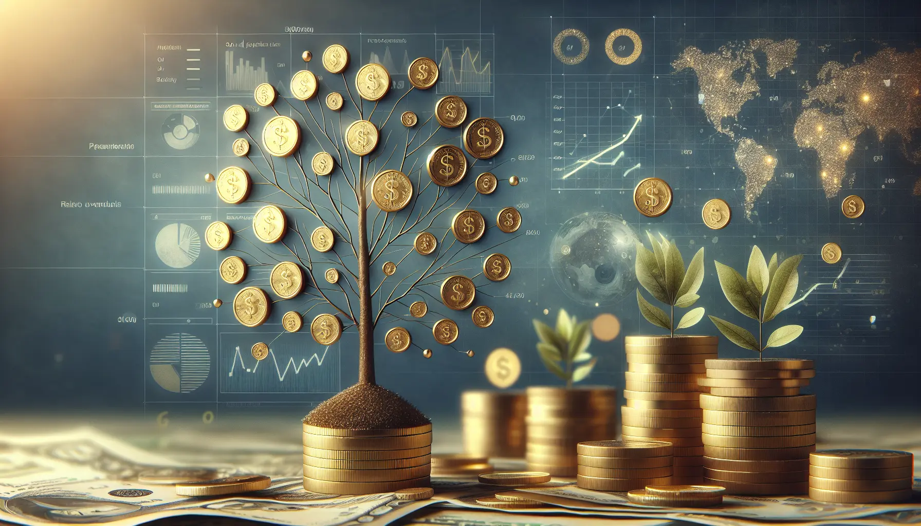 Grafico che mostra la crescita di un investimento nel tempo con piccole somme