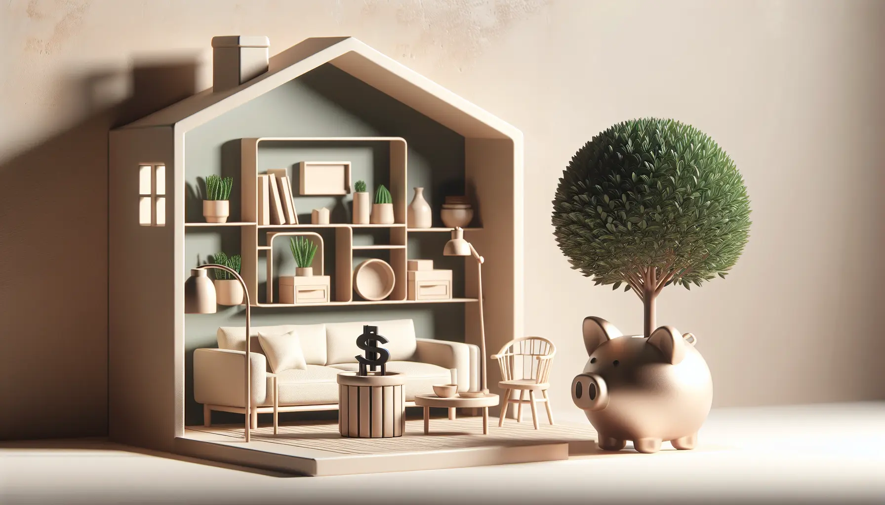 Una persona che riflette su come ridurre il consumo e abbracciare il minimalismo per migliorare la propria situazione finanziaria.