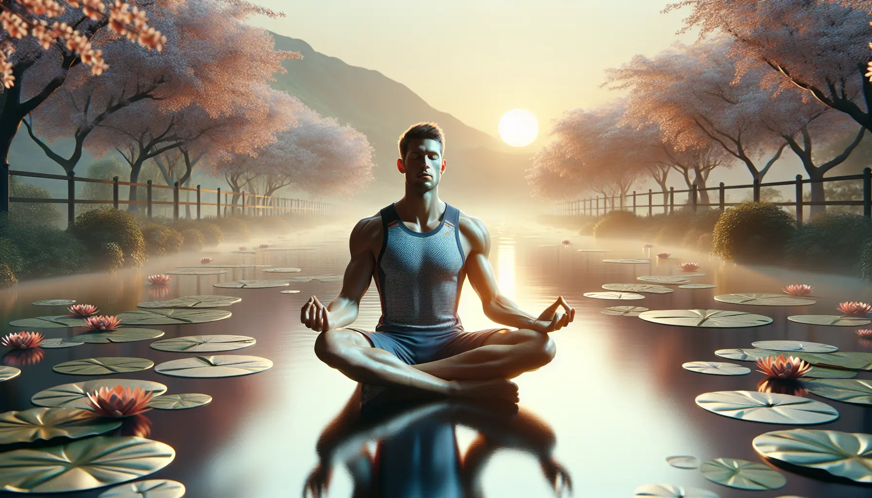 Persona in meditazione all'aperto, circondata dalla natura, mentre pratica tecniche di rilassamento per gestire lo stress.