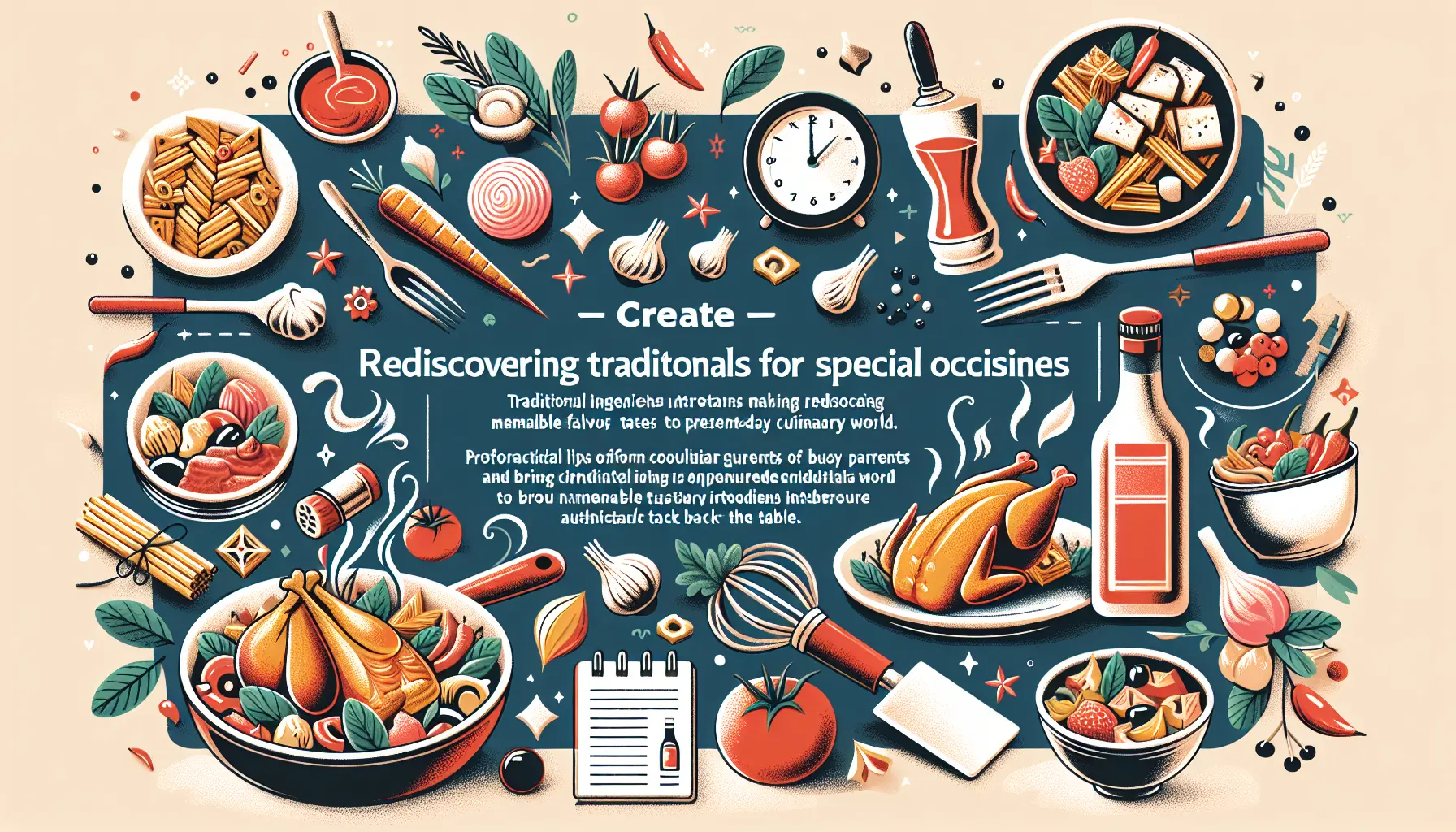 Un tavolo imbandito con piatti a base di ingredienti tradizionali, come pasta fatta in casa e antipasti di legumi.