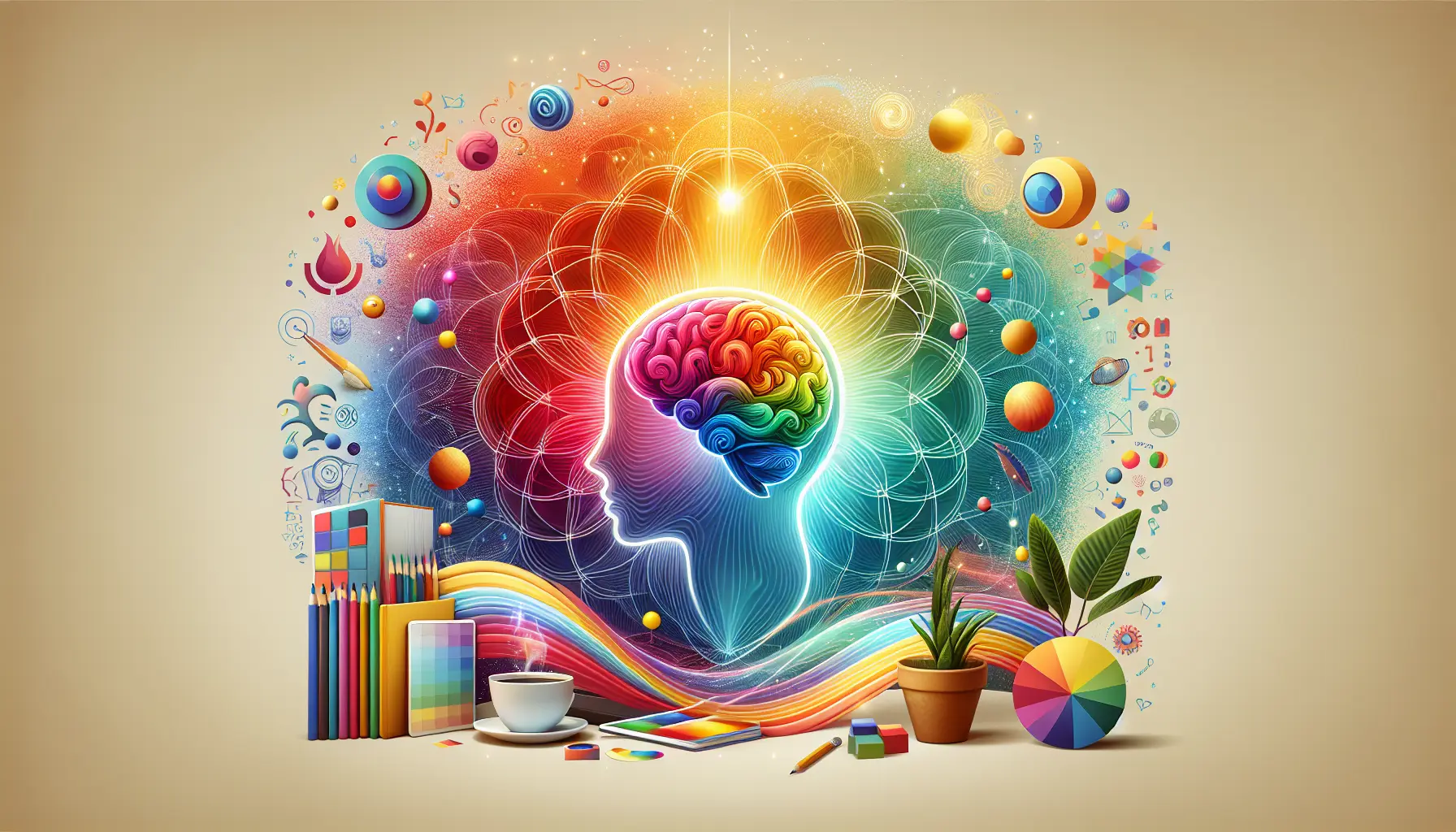 Un ambiente sereno con colori rilassanti che promuovono il benessere mentale