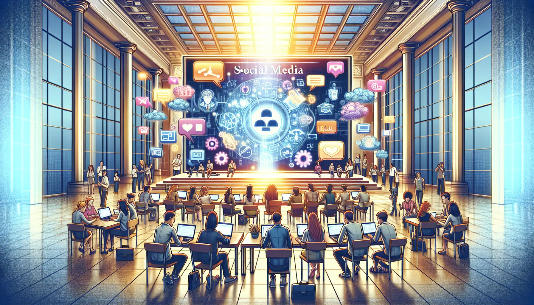 Studenti che interagiscono su piattaforme social per l'apprendimento informale