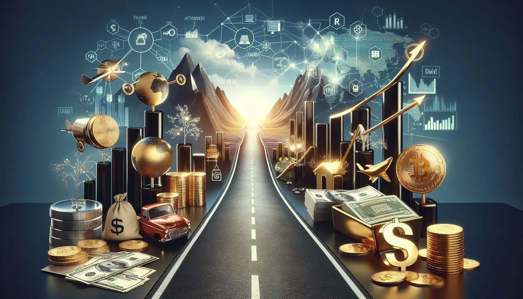 Un giovane professionista che esplora diverse fonti di reddito, simboleggiando la diversificazione delle entrate.