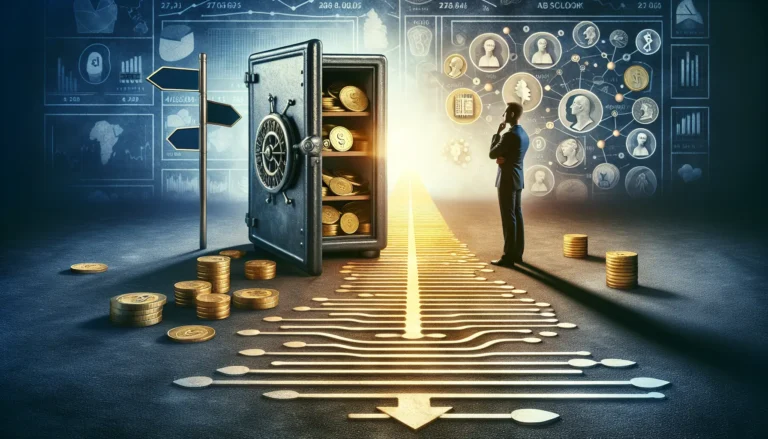 Un professionista analizza il suo portafoglio d'investimenti, riflettendo sulle strategie finanziarie per il futuro.